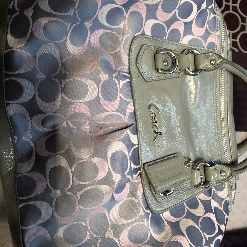Pink and Gray Authentic Coach bag